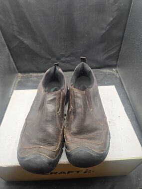 Keen Brown Leather Slip-On Work Loafers